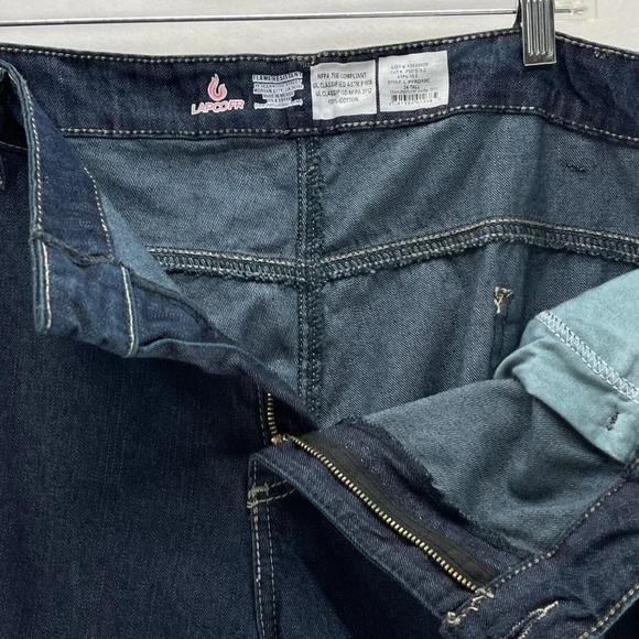 LAPCO FR Jeans Womens Size 24-Tall Fire Resistant Straight Leg Dark Washed Blue - Picture 8 of 11